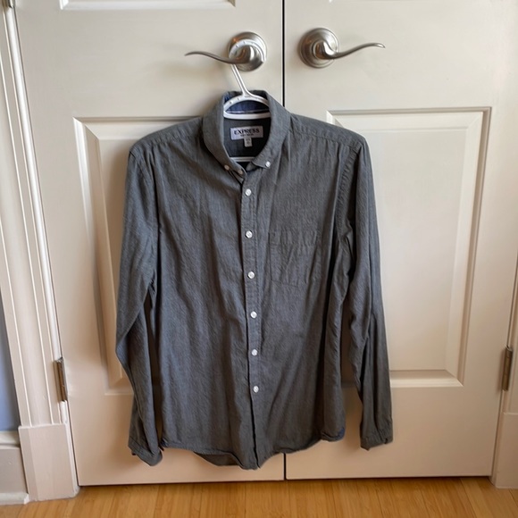 Express Button Down Gray Size S - Picture 1 of 3